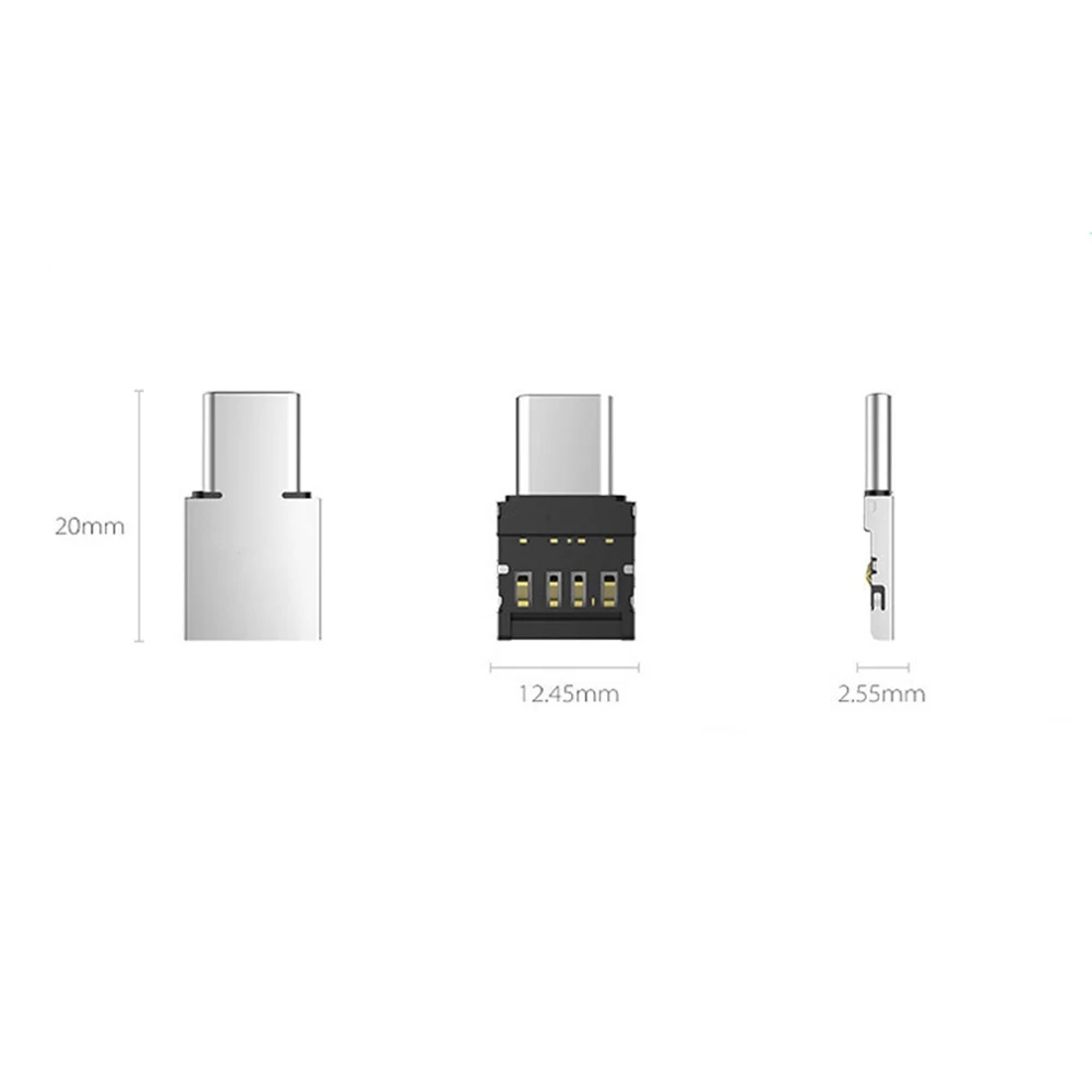 Кабель OTG type-C Micro USB общий usb type адаптер Телефон Android Мобильный данных микро конвертер OTG кабель C головкой Серебряный