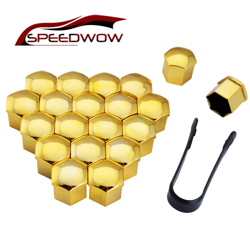SPEEDWOW 20 шт 19 мм колеса Болты Гайки колпачки покрышки покрывает пыленепроницаемые