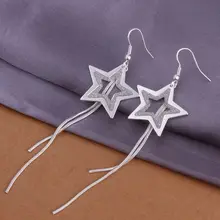 Estilo del verano fine silver plated pendientes 925-sterling-silver joyería de los pendientes de gota para para SE320