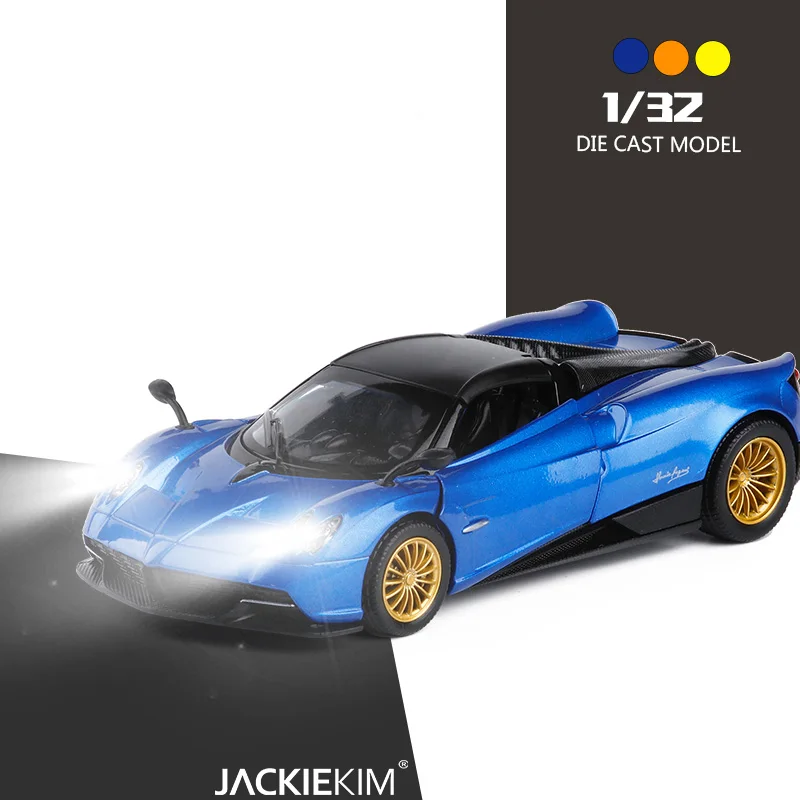 

High Simulation 1/32 Pagani Huayra Advanced Alloy Car Model Metal Diecasts Pull Back Flashing Kids Toy Vehicles Free Shipping