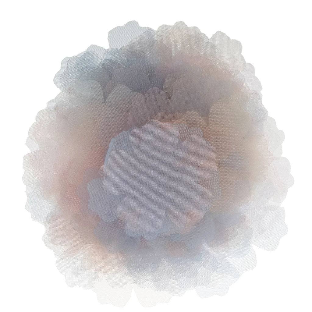 100Pcs Chiffon Flower Patches Sew Patch Sticker Applique Badge for Dress, Hat, Shoes, Jeans, Assorted