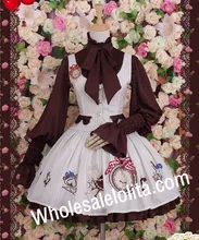 Vintage Vertical Stripe Collage Style Alice Waistcoat Lolita Dress Ball Gown Gothic Lolita Dress