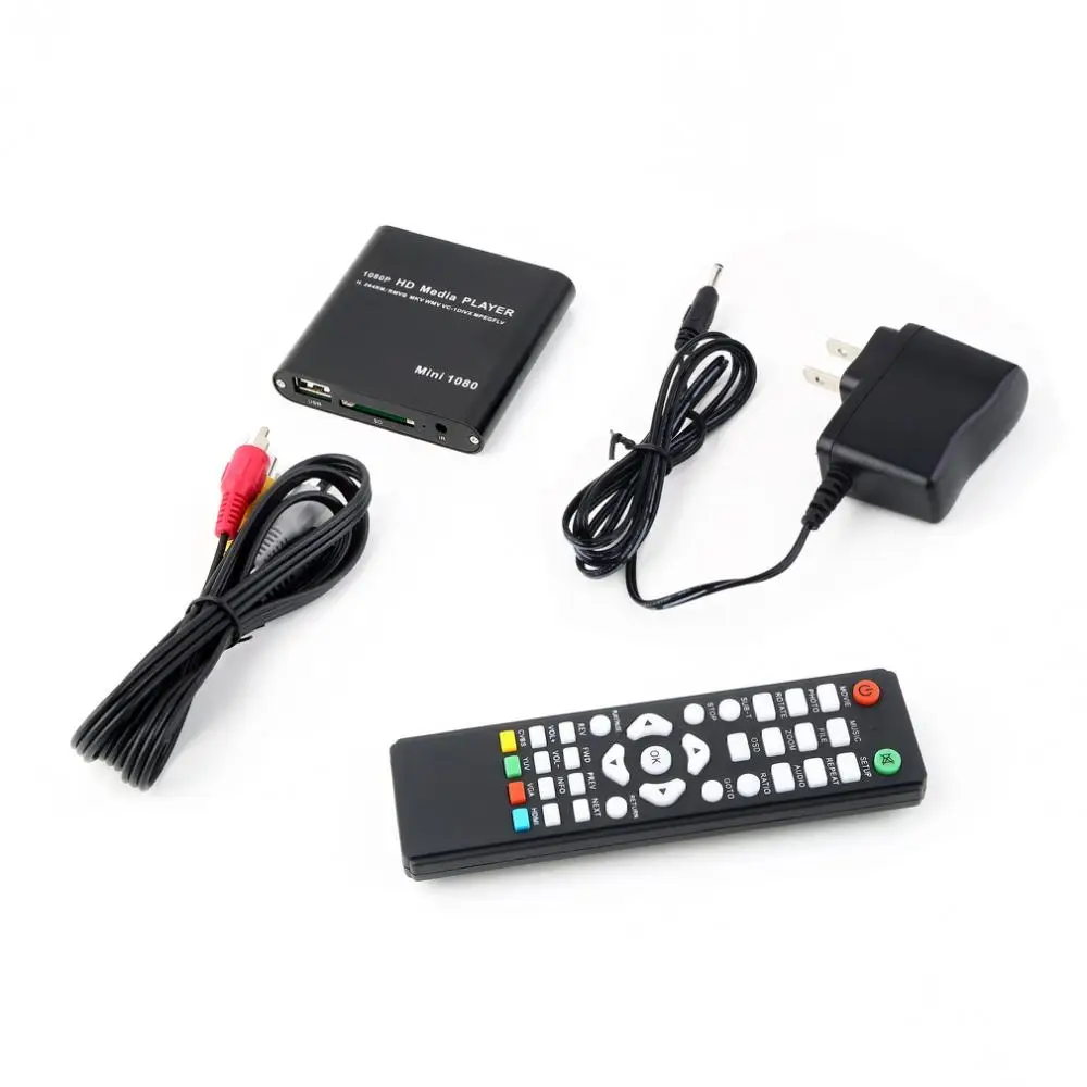 Новое поступление 1 компл. 1080 P мини Media Player MKV/H.264/RMVB Full HD с хостом Card Reader