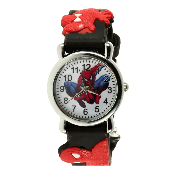 Black Red 3D Rubber Cartoon Children's Watch for Boys Girls Analog Quartz Sports Black Red 3D Rubber Cartoon Children's Watch for Boys Girls Analog Quartz Sports