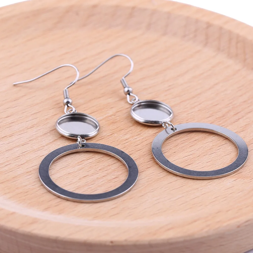 Onwear основа для кабошона серег 10 шт. 12 мм фурнитура из нержавеющей стали