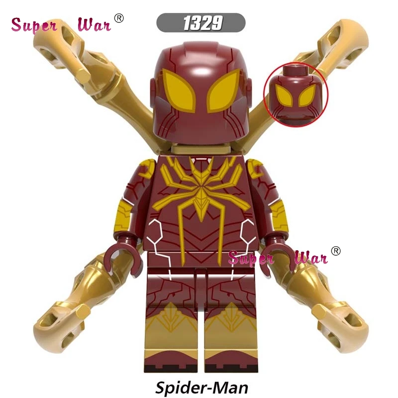 Одиночный Marvel фильм Человек-паук вдали от дома Веном призрак всадник Человек-паук загадочные строительные кубики, детские игрушки - Цвет: XH1329