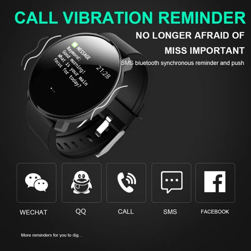 

Smart Bracelet Blood Pressure Measurement Waterproof Fitness Tracker Watch Heart Rate Monitor Pedometer Smart Band Women Men