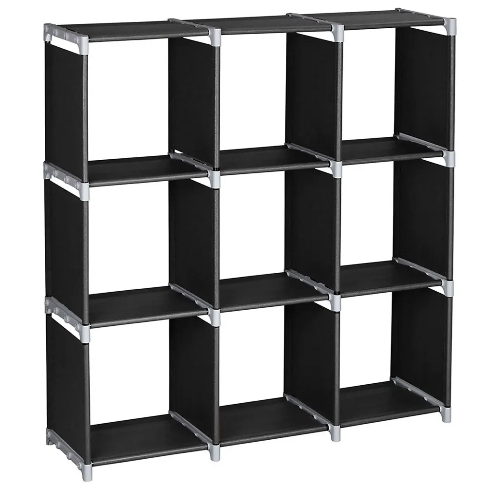 3 Tier Storage Cube Closet Organizer Shelf 9 Cube Bookcase