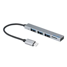 Мини тип-c на 3 порта usb-хаб для ноутбука OTG адаптер аксессуары с TF кард-ридером USB 3,0 Ethernet адаптер