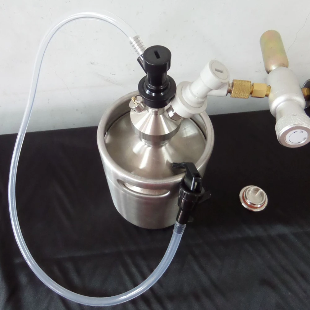 

Ball Lock Mini Keg Tap Dispenser For Mini Beer Keg 304 Stainless Steel Dispenser Growler Homebrew Spear 2L Beer Tool
