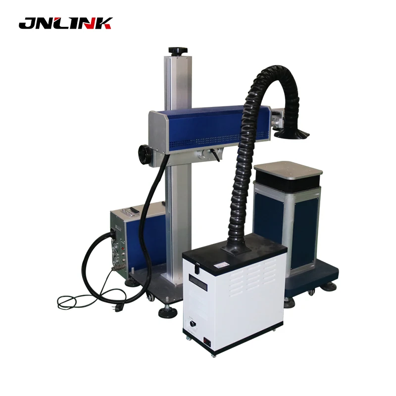 JNLINK Co2 лазерная маркировочная машина онлайн Летающий Тип для производственной