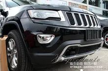 Free Shipping Chromed Front Fog font b Light b font Lamp Cover Trim For Jeep Grand