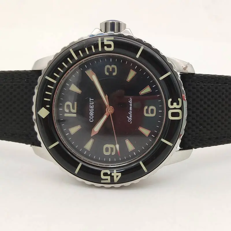 

Corgeut Automatic Diver Watch Super Luminous MIYOTA Metal Mechanical Fabric Watches Black Dial Top Brand Best Cheap Sale W2