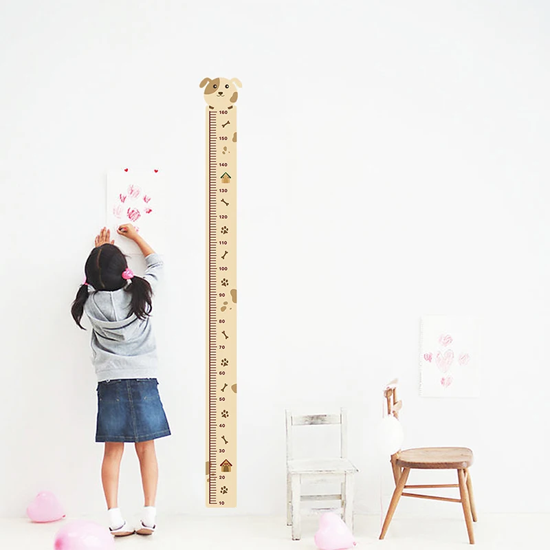 Диаграмма роста собаки декоративные наклейки на стены Детская комната украшения для дома ПВХ высота мера наклейки Настенная Декор стены Искусство