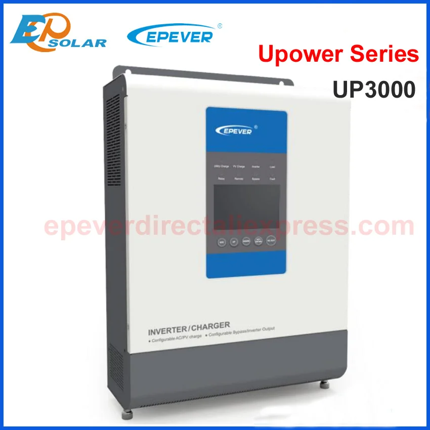 3000VA EPEVER UPower серии Чистая синусоида Инвертор 24 В/48 В вход 220 В/230 В выход с MPPT контроллер солнечного зарядного устройства