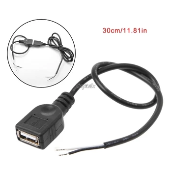 

1Pc USB 2.0 Female Jack 2 Pin 2 Wire Power Charge Cable Cord Connector DIY 30cm Drop ship