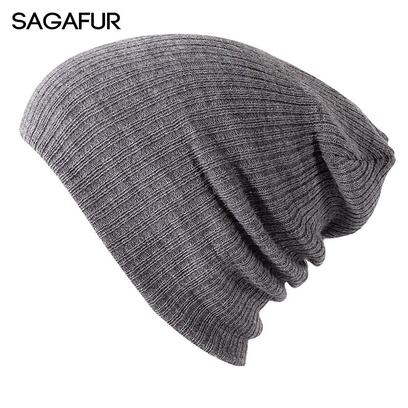 Men Cap Womens Cotton Beanies for Girl Winter Plain Hats Female Autumn Skullies
