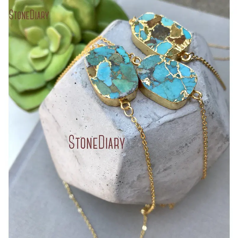 20181130-NM19029-raw turquoise necklace minimalist freeform chunky turquoise necklace gold filled mojave turquoise pendant boho rustic turquoise oval_2