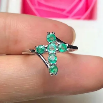 shilovem 925 sterling silver Natural Emerald Rings fine Jewelry wedding gift women trendy wedding open wholesale bj030306agml shilovem 925 sterling silver Natural Emerald Rings fine Jewelry wedding gift women trendy wedding open wholesale bj030306agml