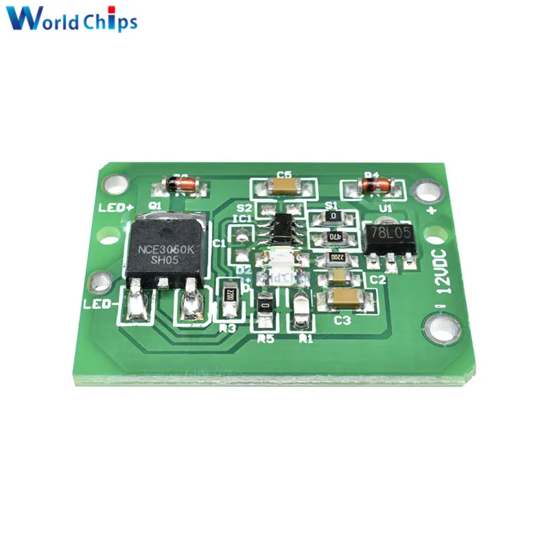 

12V Capacitive Touch Switch Sensor Module Push Button Touching Key Module Jog Latch With Relay DC 6-20V 3A Module