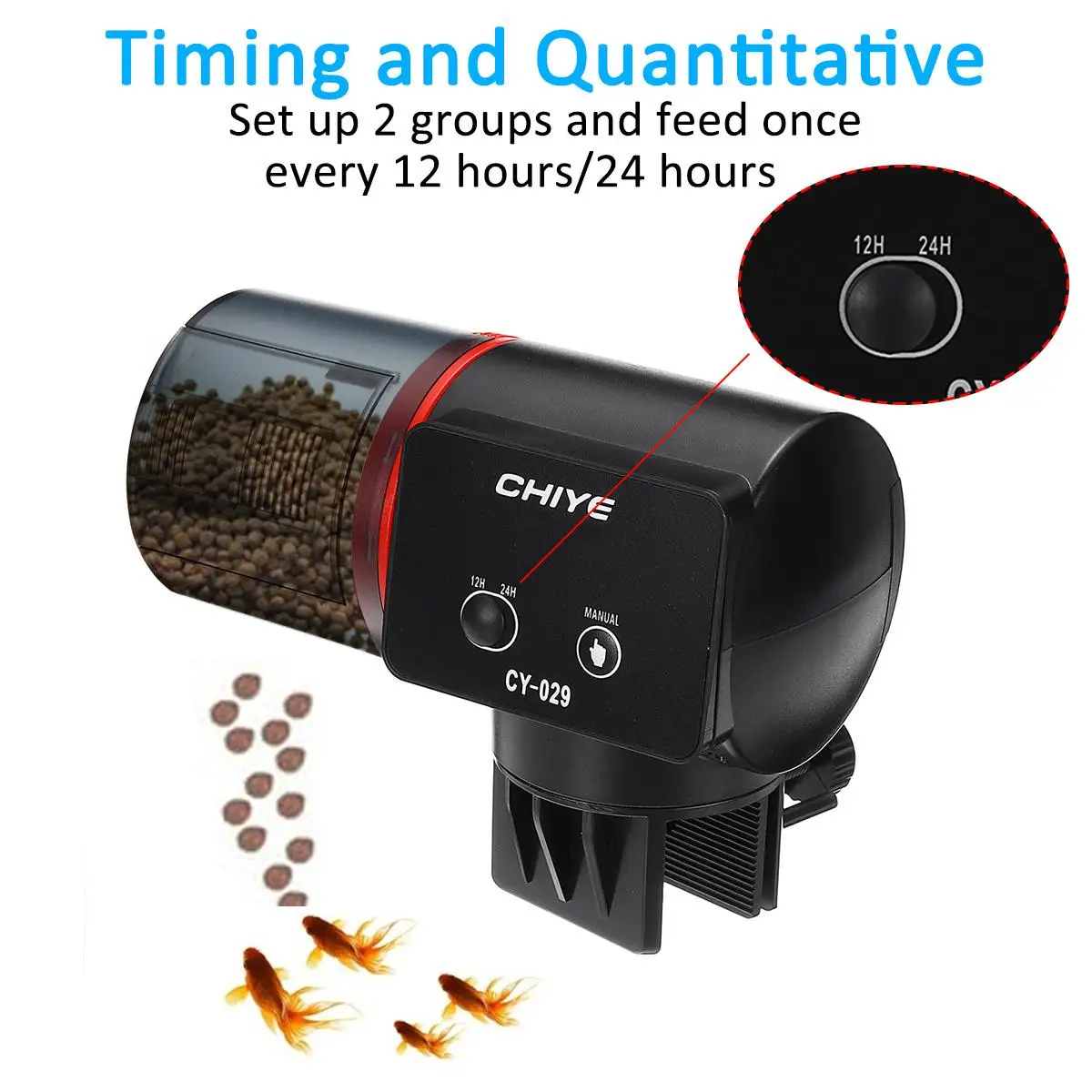 200ml Aquarium Tank Auto Fish Feeder Timer Digital Lcd Screen