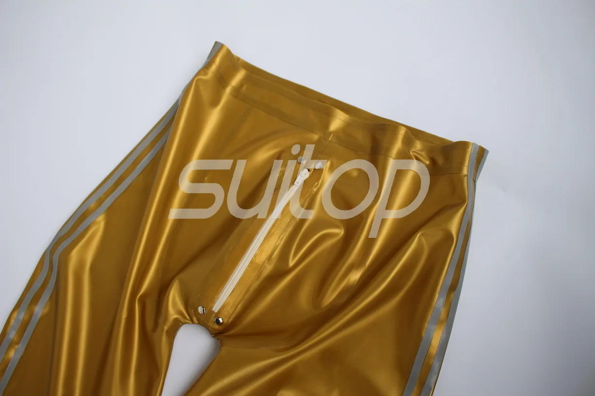 Резиновое латексное мини-платье(включая перчатки и чулки) Suitop в черном и белом(скрытая молния сзади)+ силикон снаружи - Цвет: Gold