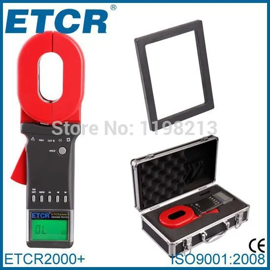YYONGAO Multi-Function Ground Earth Resistance Meter Tester ，Digital Clamp Meter，with Data Storage Function Alarm System，Leakage Current and Resistance Measurement ETCR2000C Digital Clamp Meter 