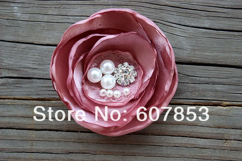 

2.5'' Handmade Burned hair flowers,Satin Fabric Hair flower,for wedding/Girl accessories 10pcs
