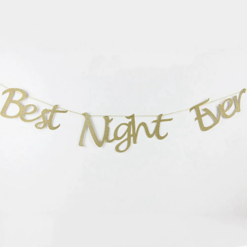 

Gold Glitter Best Night Ever Banner Girls Night Out Girls Weekend Hens Night Wedding Decor Photobooth Backdrop Prop Party Banner