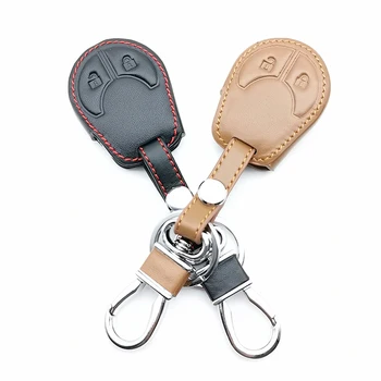 

High Quality Soft Texture Leather Car Key Fob Cover Case For Nissan Micra Juke Qashqai 2 Button Car Key Holder Protector