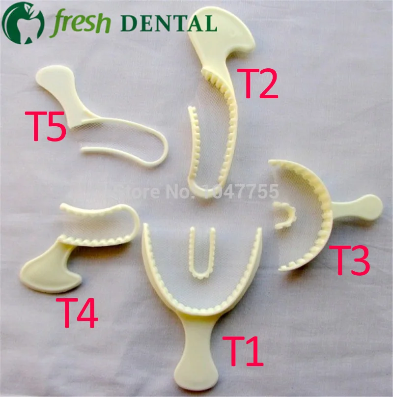 

50PCS Impression tray with net Impression Tray 3-in-1 Dental disposable Impression Bite Registration Trays dental material SL515