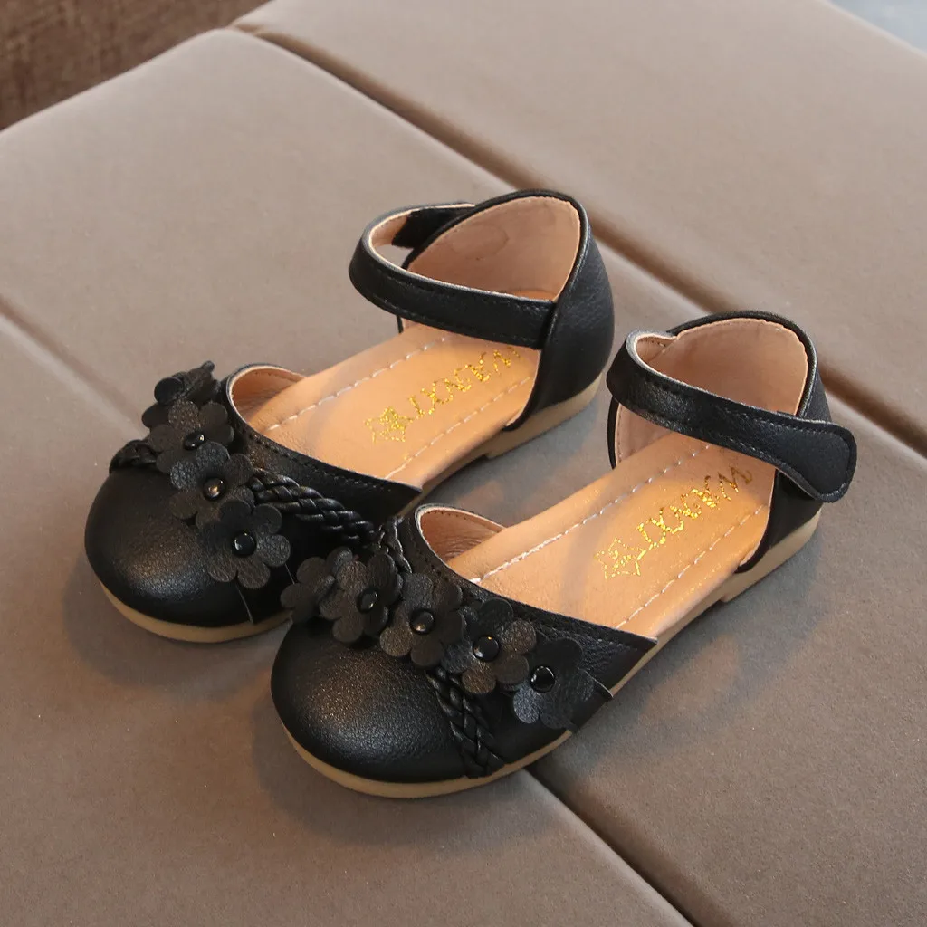 CHAMSGEND/повседневные сандалии для маленьких девочек; обувь на крючках с цветком для детей; Erkek bebebek Sandalet MAR18