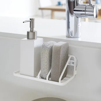 

Multi-function sink rack wall hanging sponge drain rack kitchen sink drain basket faucet storage rack WF7231107