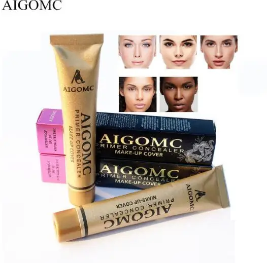 Консилер Для Лица Aigomc с золотыми трубками долговечным основанием Праймер