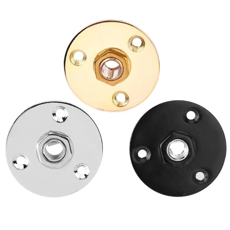 1PCS Round Jack Plate Guitar Output Jack Plug Socket Circular Metal