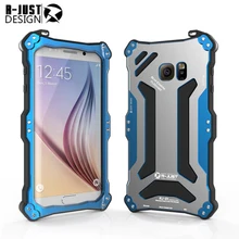 R-JUST s6 edge тонкая металлическая ударопрочная крышка чехол для samsung Galaxy S6 S6 край Открытый Броня антидетонационных телефон случаях