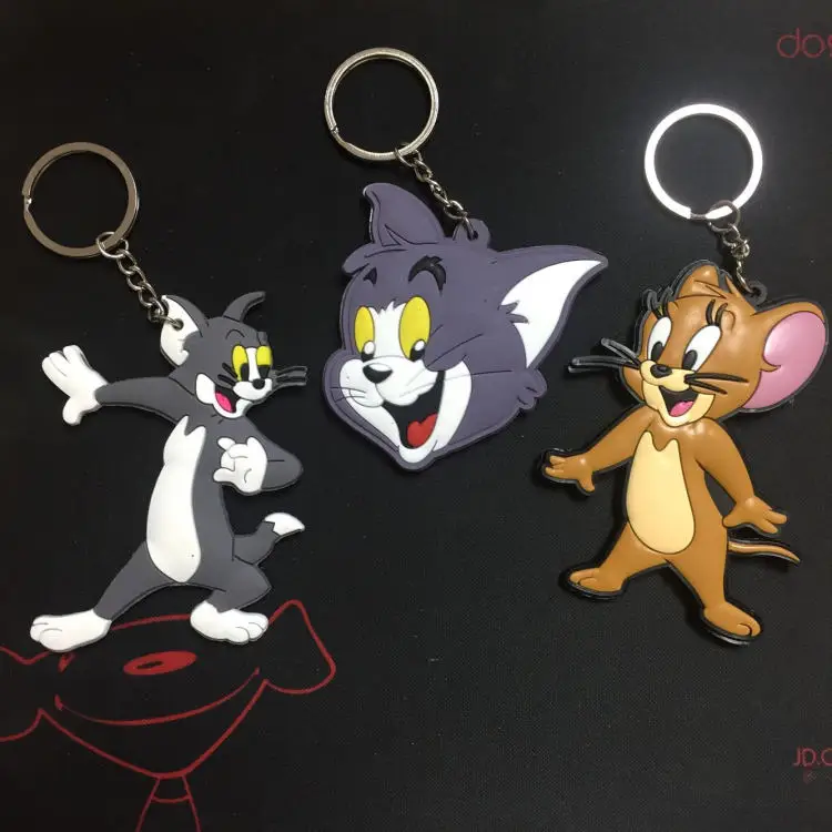 

TOM and jerry mouse PVC Parts & Accessories pendant ornament decoration unisex bag chain pendants key chain key ring