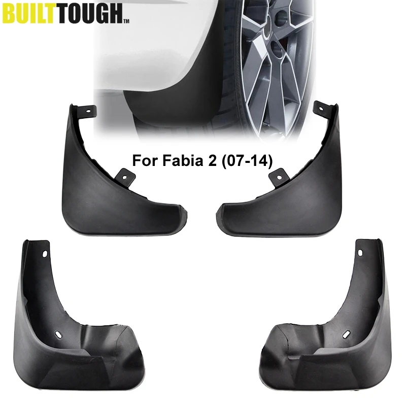 

For Skoda Fabia 2 5J Mk2 2007-2014 Set Molded Car Mud Flaps Mudflaps Splash Guards Mud Flap Mudguards Fender Front Rear Styling