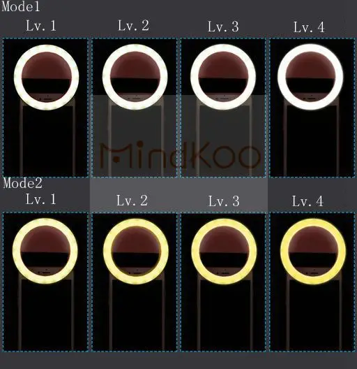 

40LED Warm Light 600mAh battery Smartphone LED Ring Selfie Light Night Darkness Selfie Enhancing Photography for iPhone Android