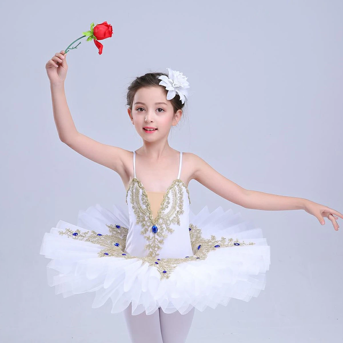 New Children's Dancing Performing Costumes Girls Sling Ballet Dancing Tutu Dress Students Swan
