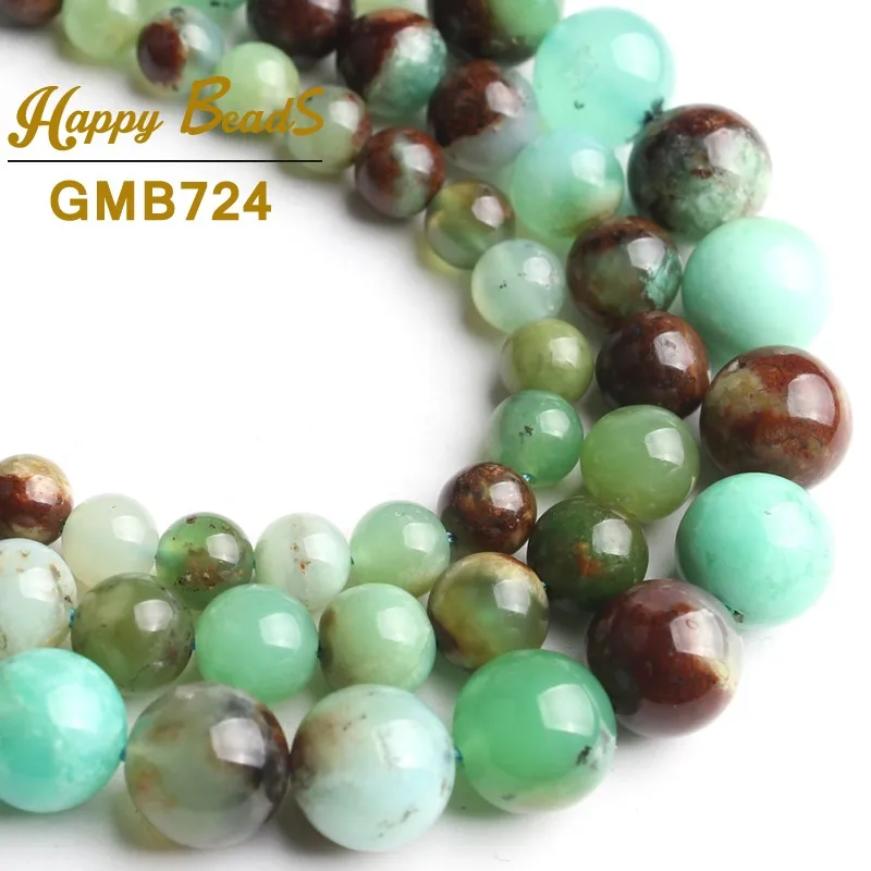 

Natural Stone Australian Green Jades High Quality Round Loose Spacer Beads 15''Strand 6/8/10mm For Jewelry Making DIY Bracelets