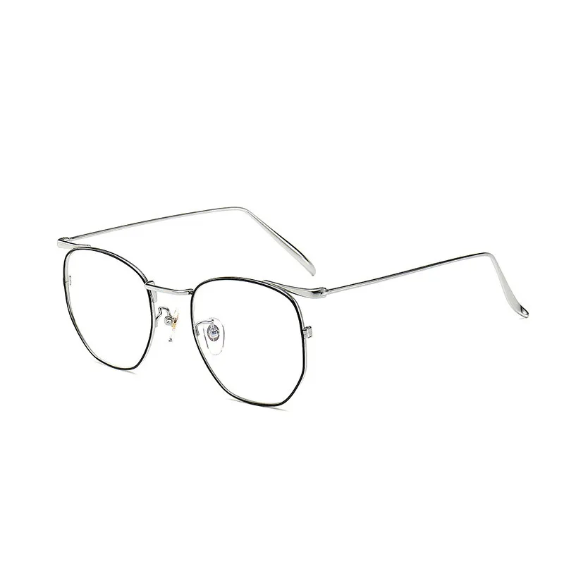 Титановые легкие очки, оправа для мужчин, Ретро стиль, круглые винтажные очки для женщин, близорукость, оптические очки, lunette de vue oculos de grau - Цвет оправы: Black silver