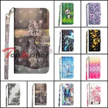 3D Painted PU Leather Wallet Case For LG Q6 Q7 Q8 Q Stylo 4 X Power 2 X Power 3 G7 V40 ThinQ Flip Book Stent Shell Phone Cases