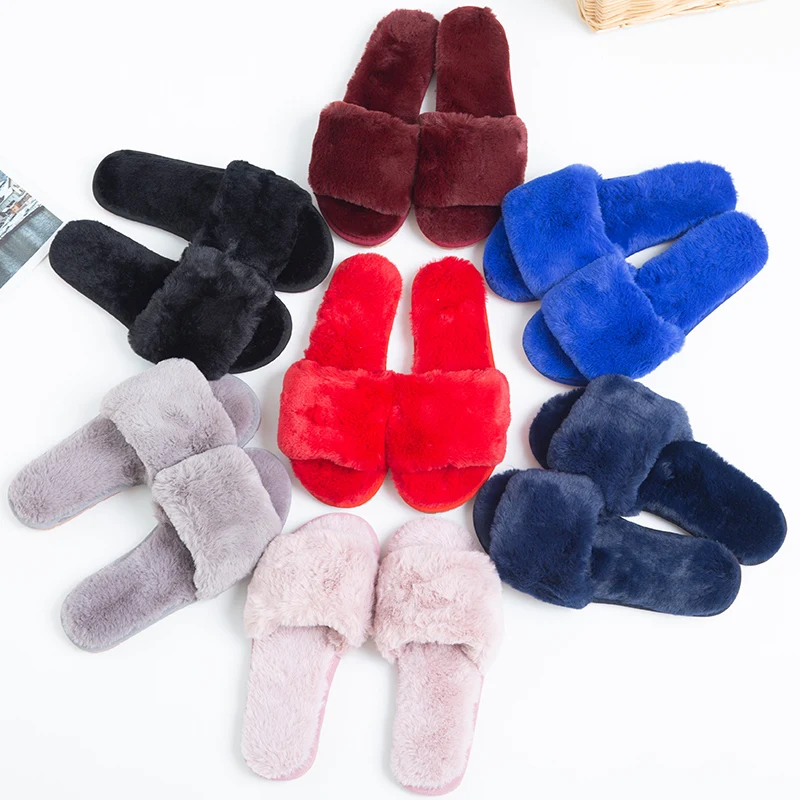

Marriage Gift Bride Bridesmaid Wedding Party Dressing Gown Slippers Women Indoor Soft Plush Slipper Home Wear Shoes Size 35-40
