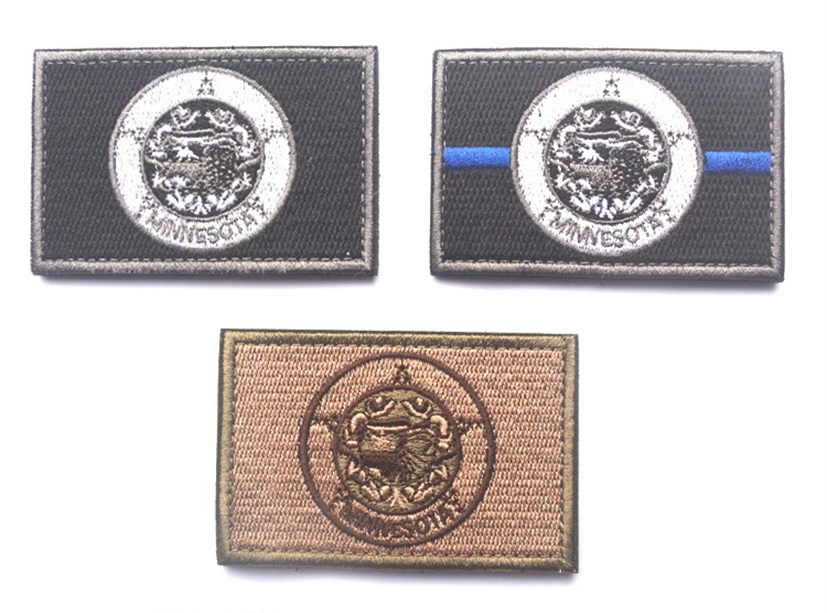 

Embroidered Patches United States State Flag Patch Tactical 3D Patches Badge minnesota Flags Armband Badges