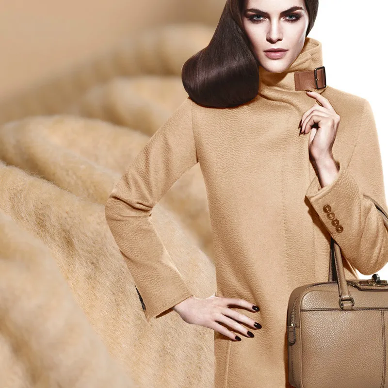 

154cm high quality wool cashmere fabric autumn winter coat cashmere wool fabric cloth dust coat fashion wholesale cashmere cloth