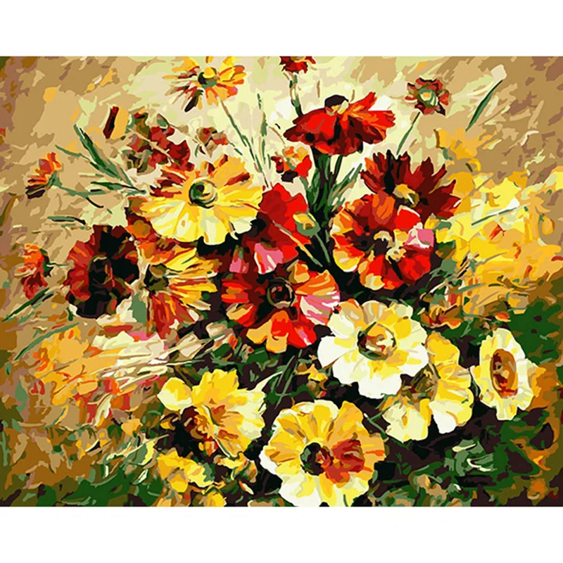 40*50 cm Poppy flower Pictures Painting By Numbers Digital Oil Painting