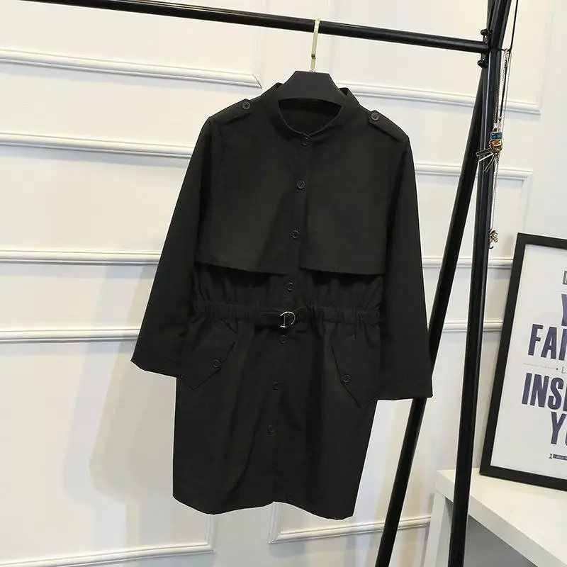 Женский однобортный Тренч NFIVE однотонный с поясом в Корейском стиле облегающее