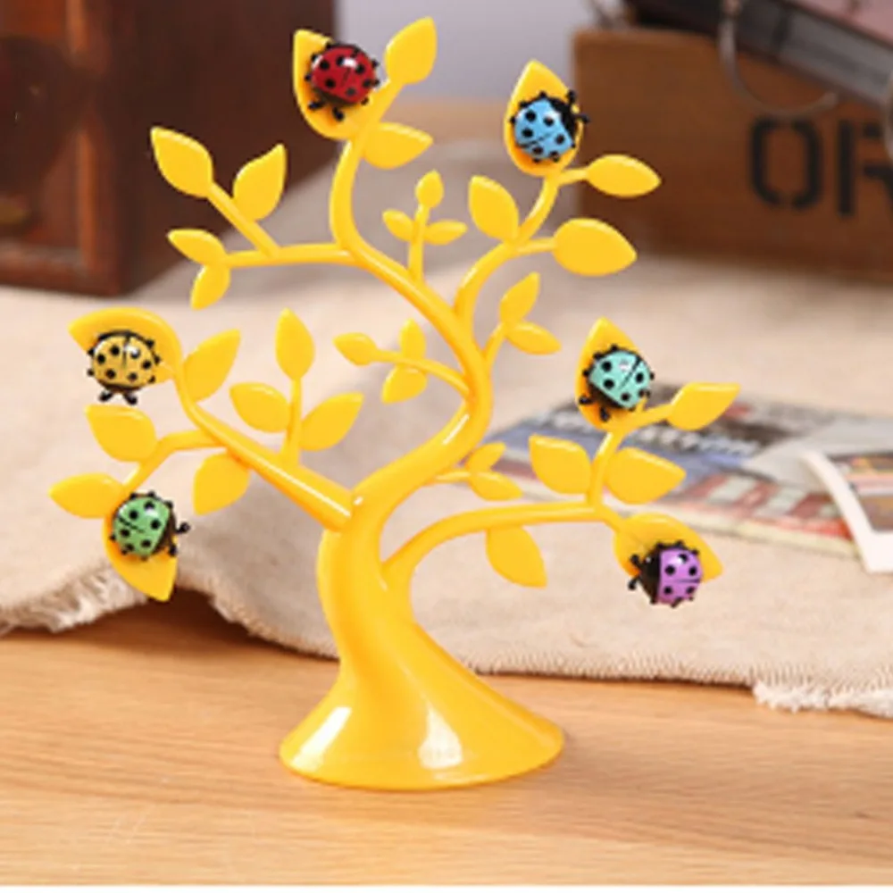 

Cartoon Lucky Tree Desktop Decoration Message Note Clip Family Photo Clip Ladybug Refrigerator Magnetic Sticker Supplies