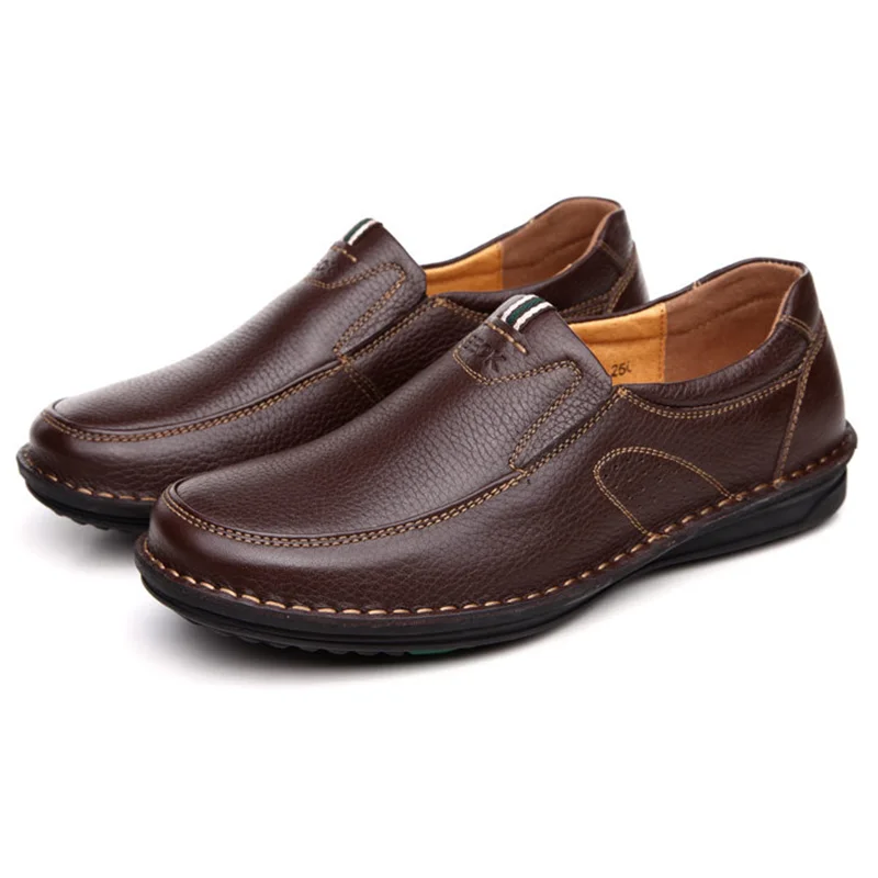 

Puimentiua Men Shoes Genuine leather Comfortable Men Casual Shoes Footwear Chaussures Flats Men Slip On Shoes Zapatos Hombre
